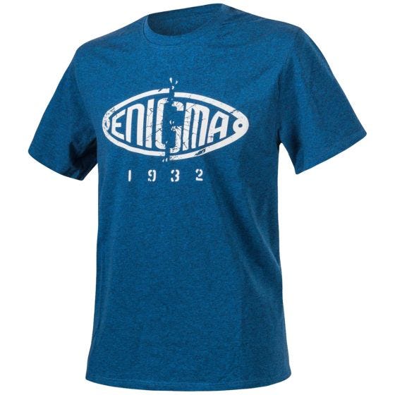 Helikon T-Shirt mit Aufschrift „Enigma“ Melange Blau