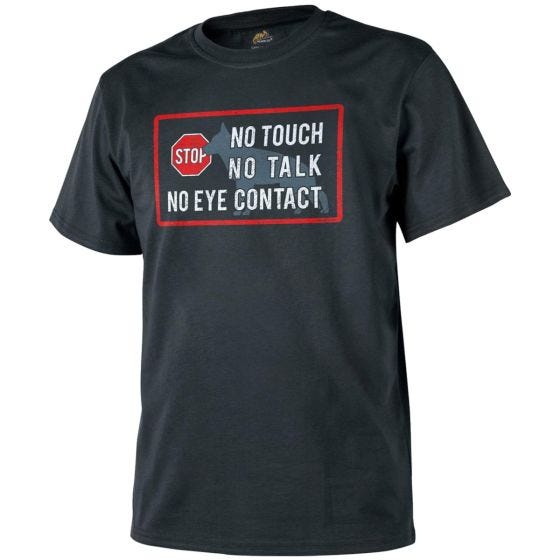 Helikon T-Shirt mit Aufschrift „K9“ und „No Touch“ Schwarz