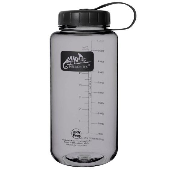 Helikon Tritan Trinkflasche mit großer Öffnung 1 Liter Smoke