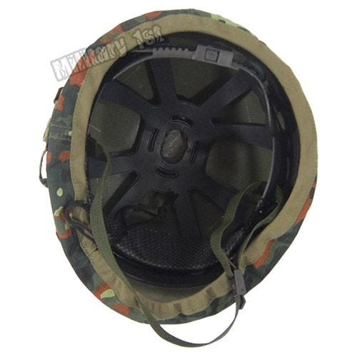 MFH Kunststoff-Helm mit Stoffbezug Flecktarn
