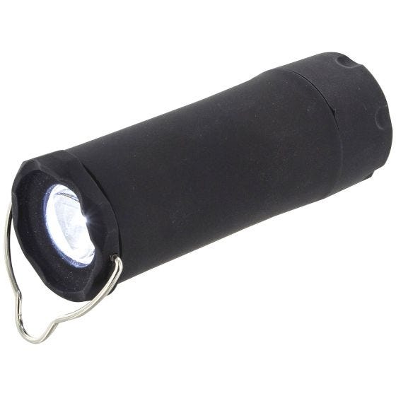 Highlander 1W Ausziehbare LED-Taschenlampe/Stableuchte Schwarz