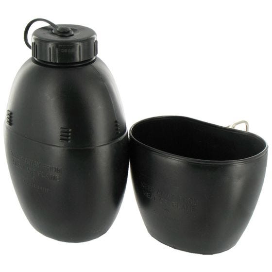 Highlander 58 Pattern Trinkflasche und Becher Schwarz