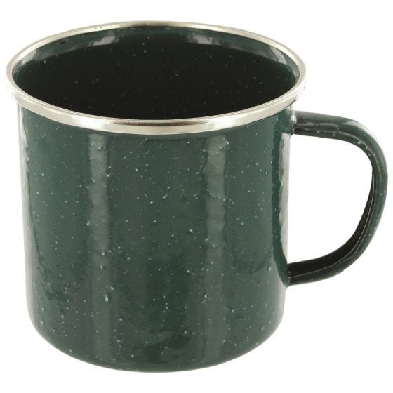 Highlander Deluxe Emaille-Tasse Grün
