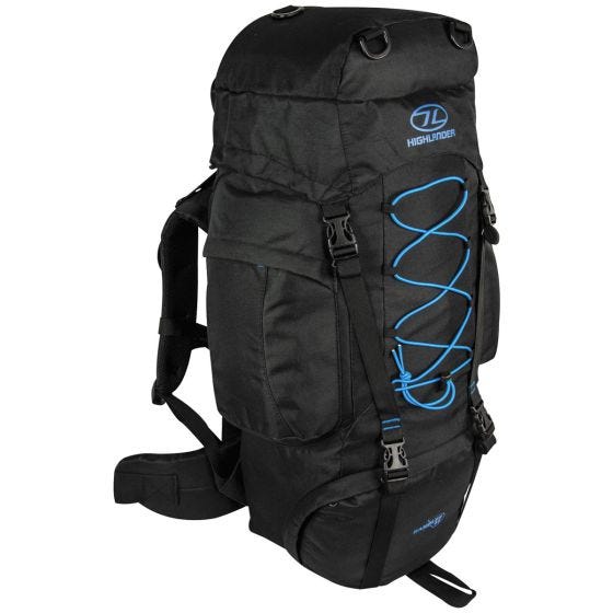 Highlander Rambler 66 Rucksack Schwarz/Blaugrün