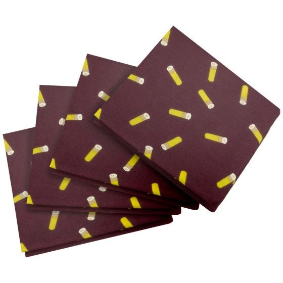 Jack Pyke Stofftaschentücher mit Patronen-Motiven 4er-Set Wine