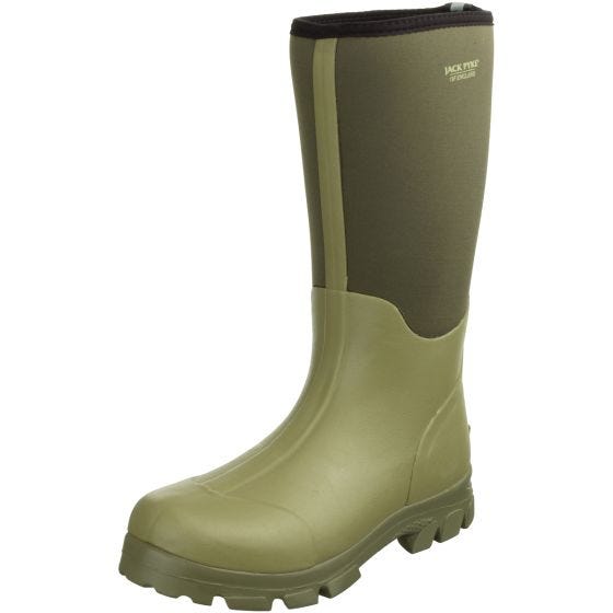 Jack Pyke Ashcombe Gummistiefel aus Neopren Helles Olivgrün/Grün
