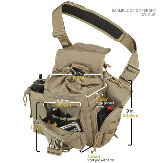 Maxpedition Jumbo Versipack Schultertasche Schwarz
