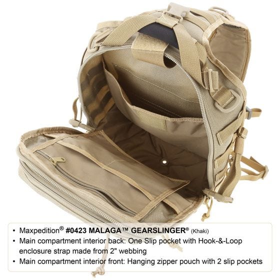 Maxpedition Malaga Gearslinger Rucksack Schwarz