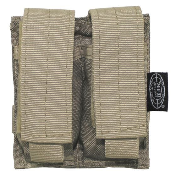 MFH 9mm Kleine Doppel-Magazintasche mit MOLLE-Befestigungssystem HDT Camo AU