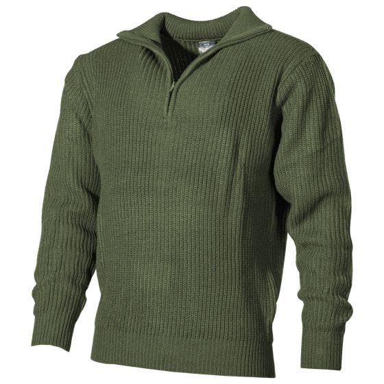 MFH Acryl-Pullover im Marine-Design OD Green