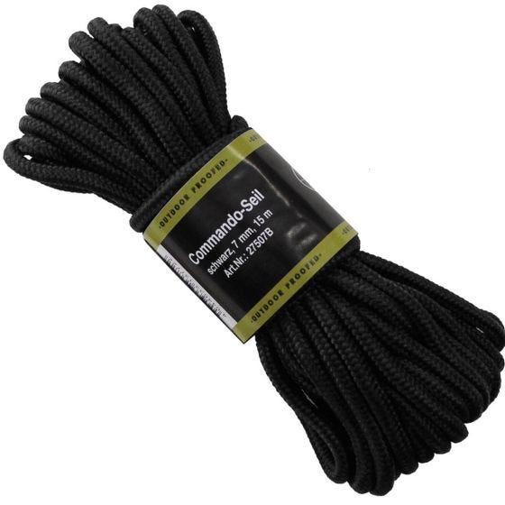 MFH Seil 7 mm Schwarz