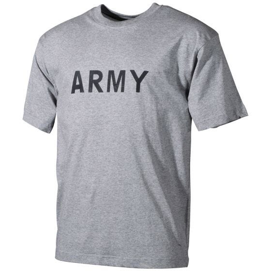 MFH T-Shirt Grau mit Schriftzug ARMY