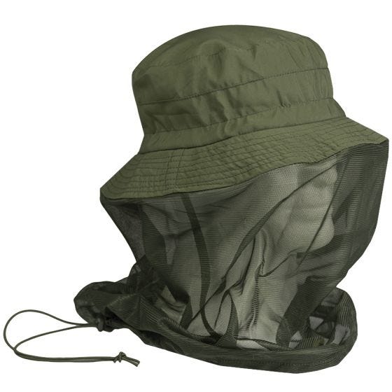 Mil-Tec Boonie Hat mit Moskitonetz Olivgrün