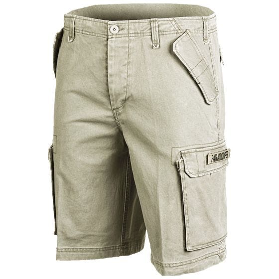 Mil-Tec Paratrooper Cargo-Shorts Prewashed Khaki