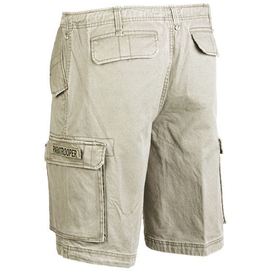 Mil-Tec Paratrooper Cargo-Shorts Prewashed Khaki