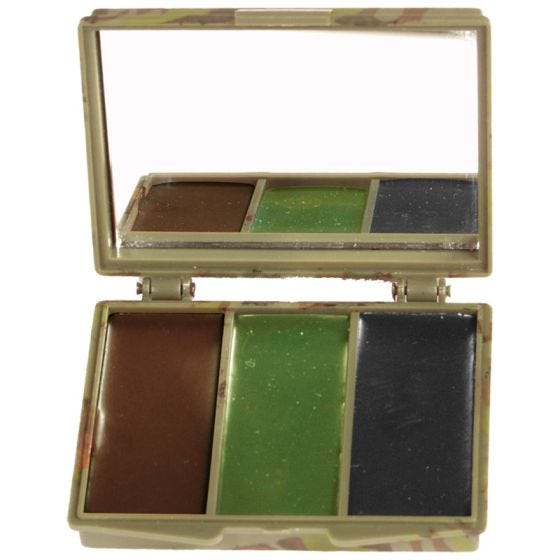 Mil-Tec Tarnschminke 3 Farben Etui mit Spiegel Woodland