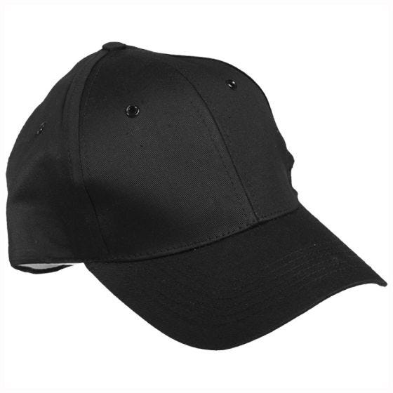 Mil-Tec Basecap mit Kunststoffverschluss Schwarz