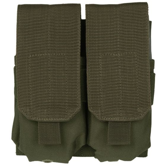 Mil-Tec M4/M16 Doppel-Magazintasche mit MOLLE-Befestigungssystem Oliv
