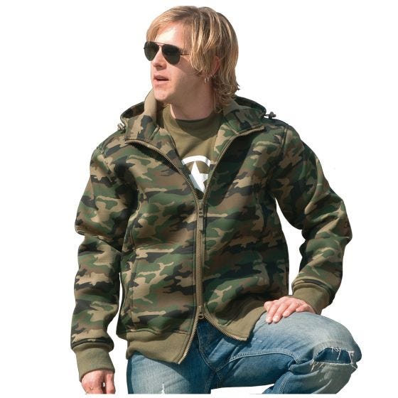 Mil-Tec Neoprenjacke mit Fleece-Futter Woodland