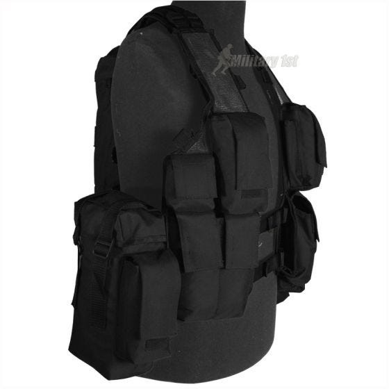 Mil-Tec South African Einsatzweste Schwarz