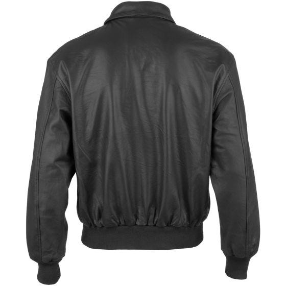 Mil-Tec A-2 Fliegerjacke Leder Schwarz
