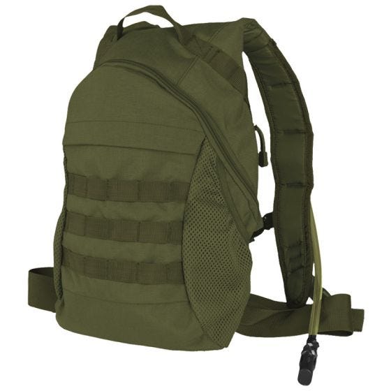 Mil-Tec Rucksack mit Trinksystem & MOLLE-Aufnahmeschlaufen Oliv