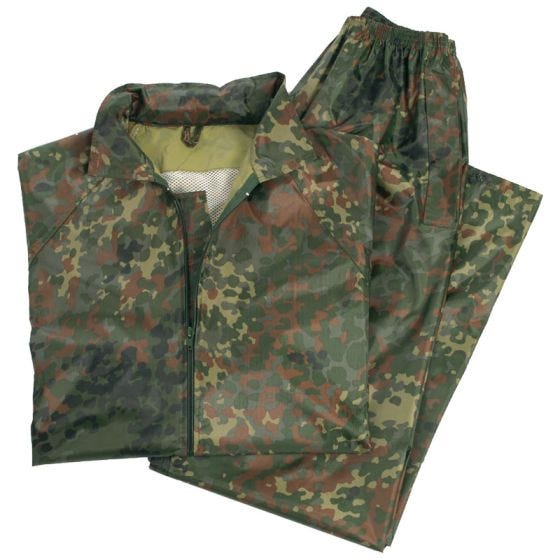 Mil-Tec Wasserdichter Regenanzug Flecktarn
