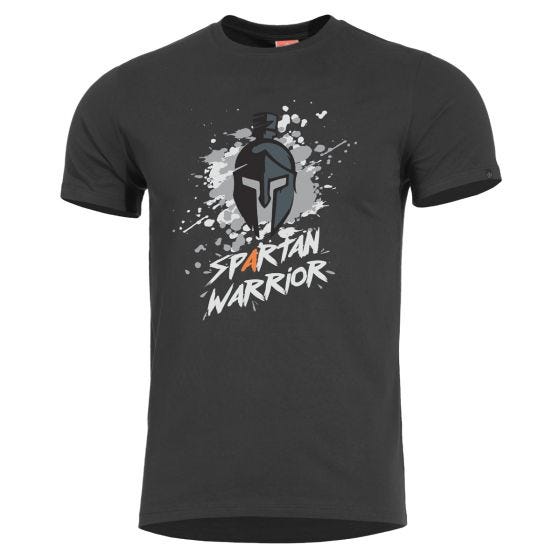 Pentagon Ageron T-Shirt mit Aufschrift „Spartan Warrior“ Schwarz