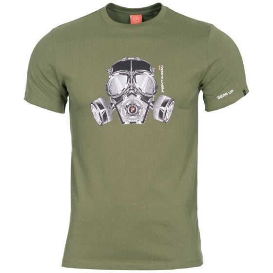 Pentagon Ageron Gas Mask T-Shirt Oliv