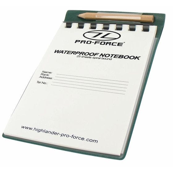 Pro-Force Wasserfester Notizbuch