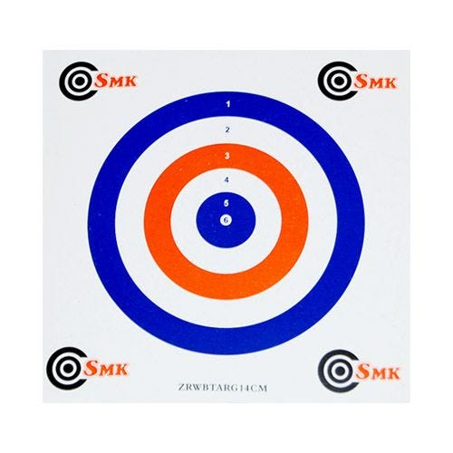 SMK 14 cm Papp-Zielscheiben Rot Weiß Blau (100 Stück)