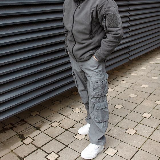 Surplus Airborne Hose im Vintage-Stil Grau
