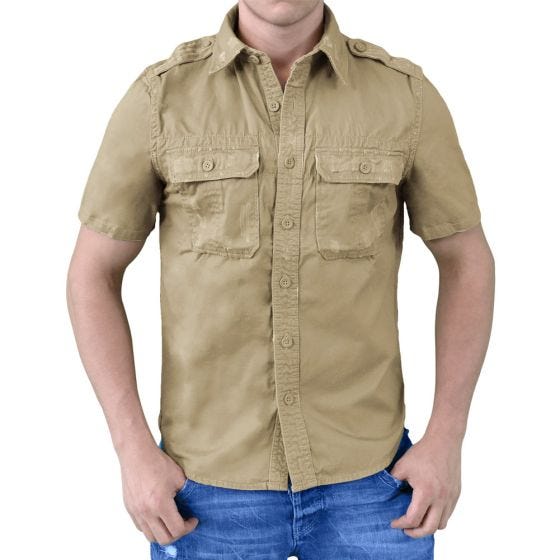 Surplus Raw Kurzarmshirt im Vintage-Stil Beige