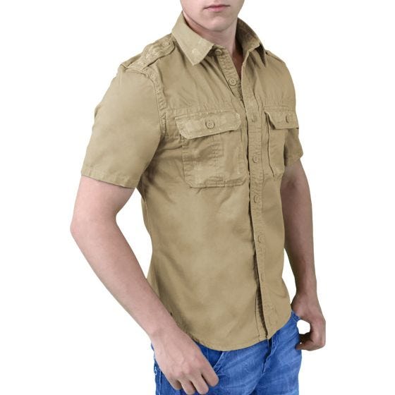Surplus Raw Kurzarmshirt im Vintage-Stil Beige