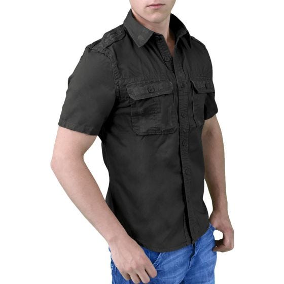 Surplus Raw Kurzarmshirt im Vintage-Stil Schwarz