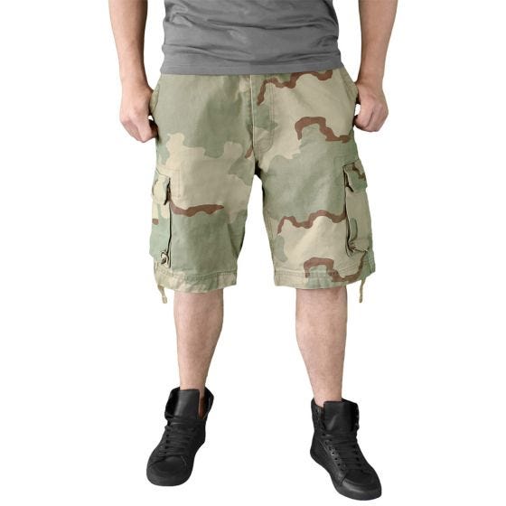 Surplus Vintage Shorts Ausgewaschenes Desert 3 Farben