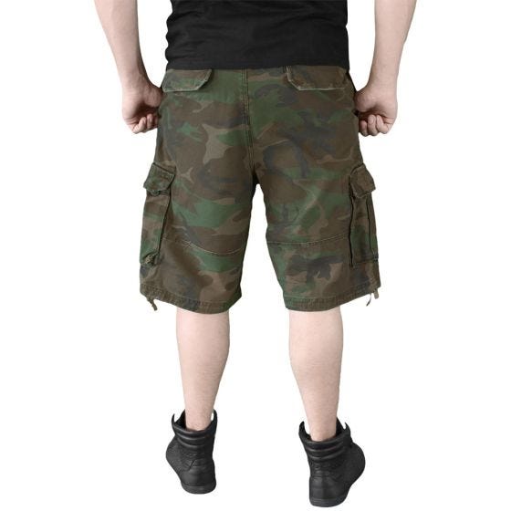 Surplus Vintage Shorts Ausgewaschenes Woodland