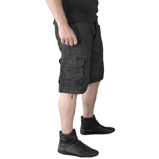 Surplus Vintage Shorts Ausgewaschenes Schwarz