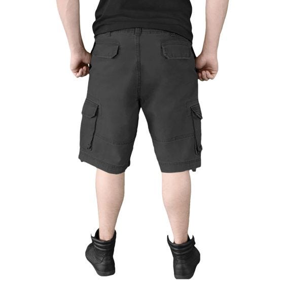 Surplus Vintage Shorts Ausgewaschenes Schwarz