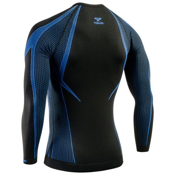 Tervel Optiline Langarm-Shirt Schwarz / Blau