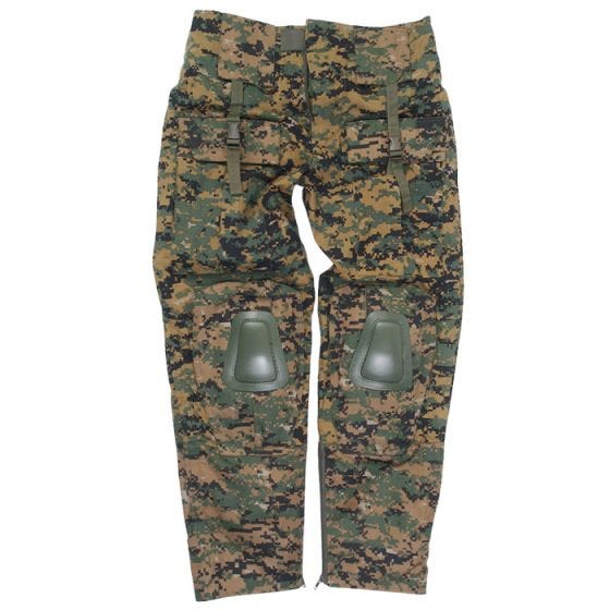 Mil-Tec Warrior Hose mit Knieschutz Digital Woodland