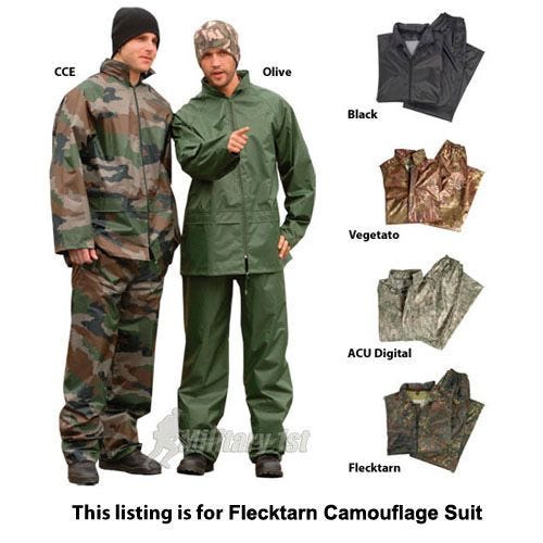 Mil-Tec Wasserdichter Regenanzug Flecktarn