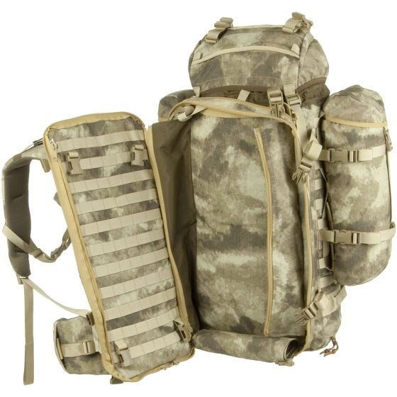 Wisport ShotPack 65L Rucksack mit Gewehrtasche A-TACS AU
