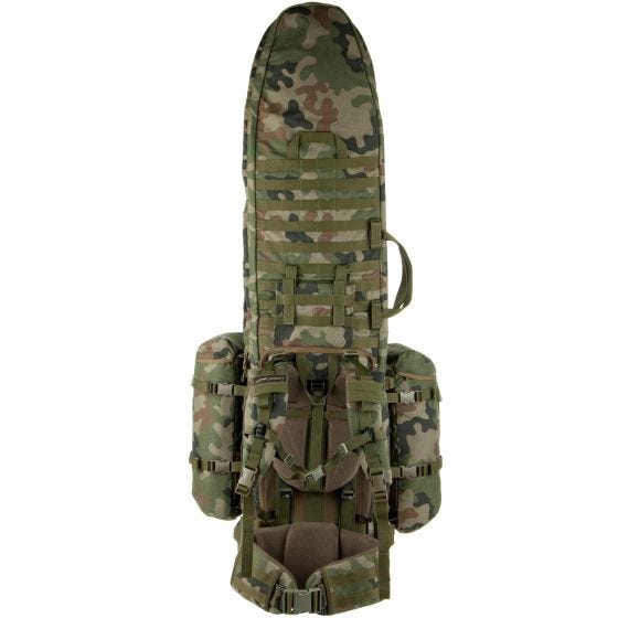 Wisport ShotPack 65L Rucksack mit Gewehrtasche PL Woodland